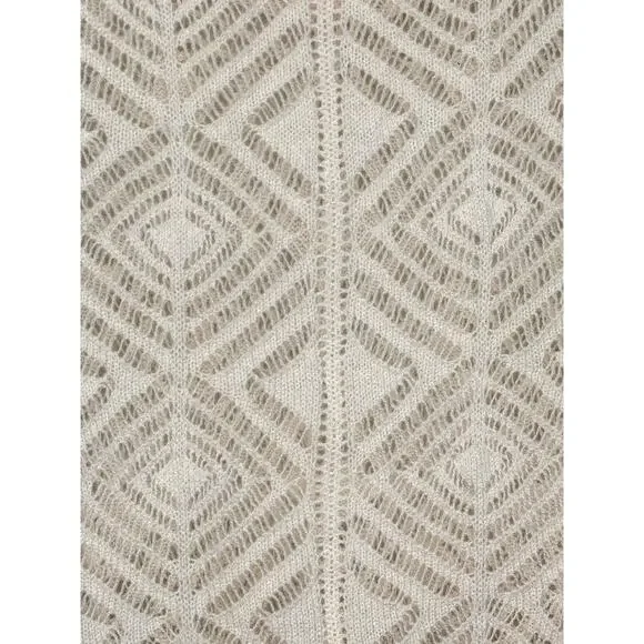 J. Crew Cashmere Short Sleeve Collared V-Neck Knit Polo Sweater Cream Womens Med - Picture 7 of 8